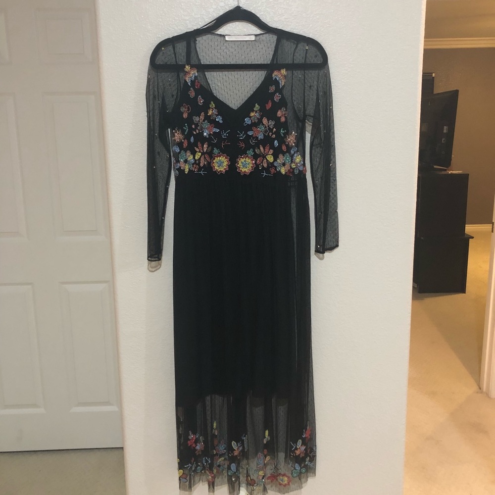✨NWOT✨Zara Trafaluc Collection Bead dress